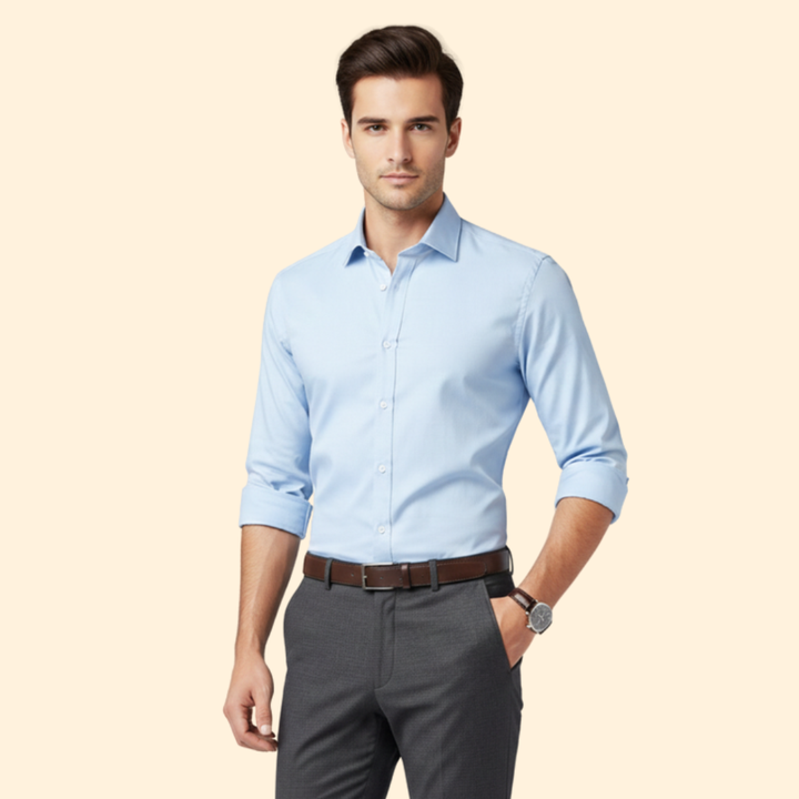 Men’s Long Sleeve Shirt with Classic Collar