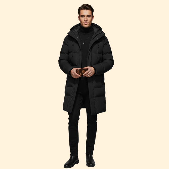 Men’s Puffer Jacket with Faux Fur Hood