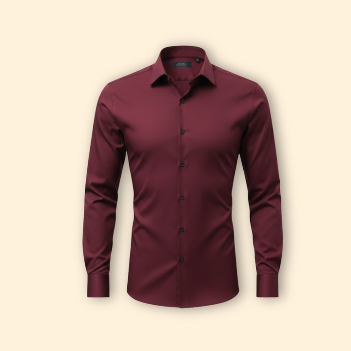 Men’s Slim Fit Shirt with Structured Collar