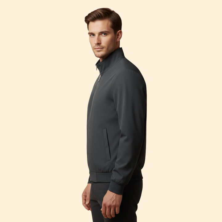 Men’s Bomber Jacket with Stand Collar