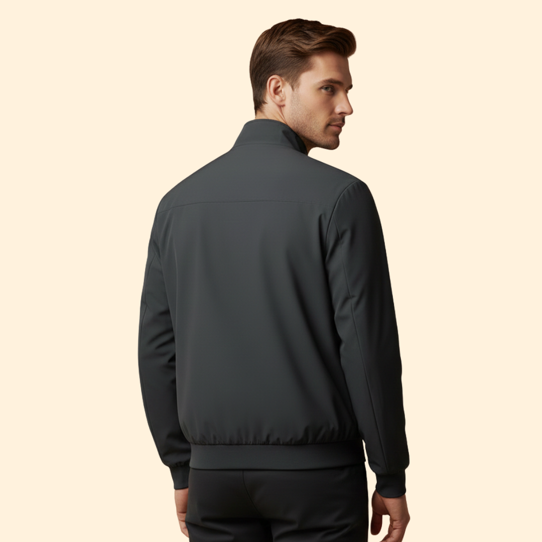 Men’s Bomber Jacket with Stand Collar
