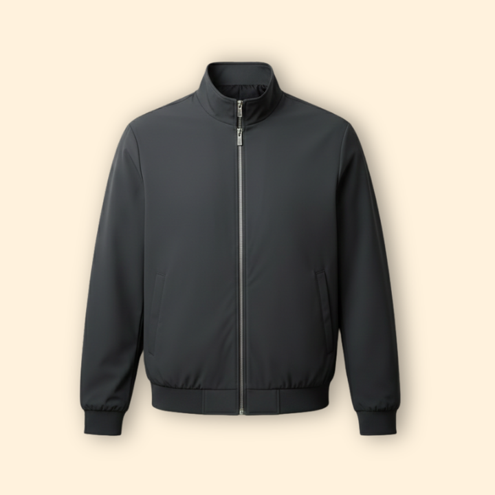 Men’s Bomber Jacket with Stand Collar