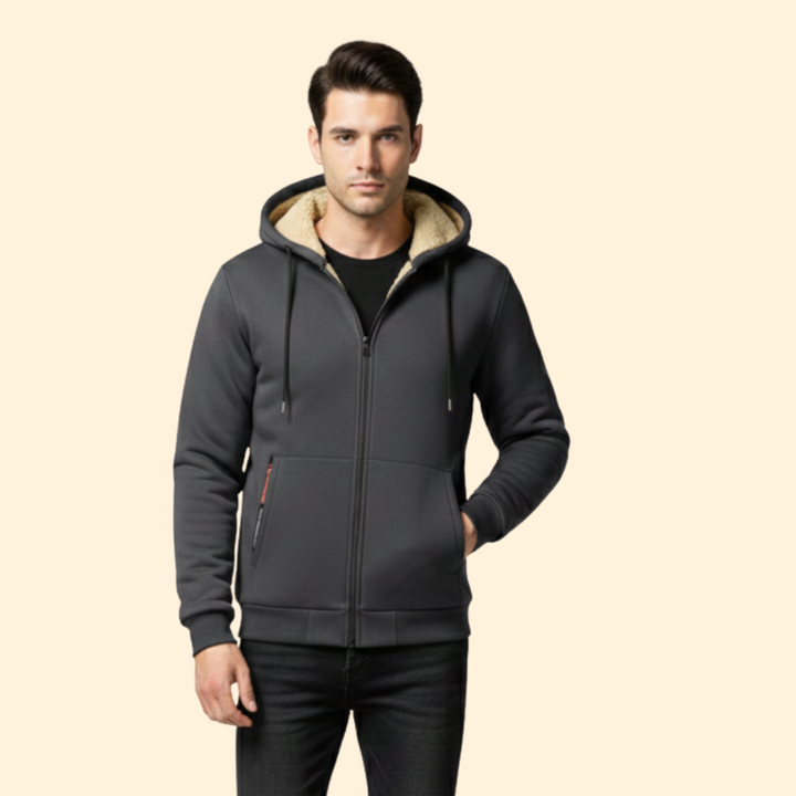 Men’s Zip Jacket with Adjustable Hood