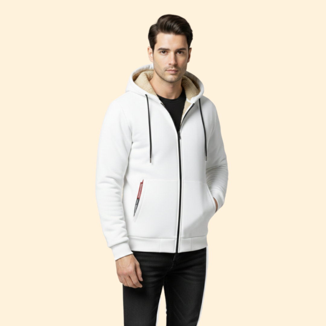 Men’s Zip Jacket with Adjustable Hood
