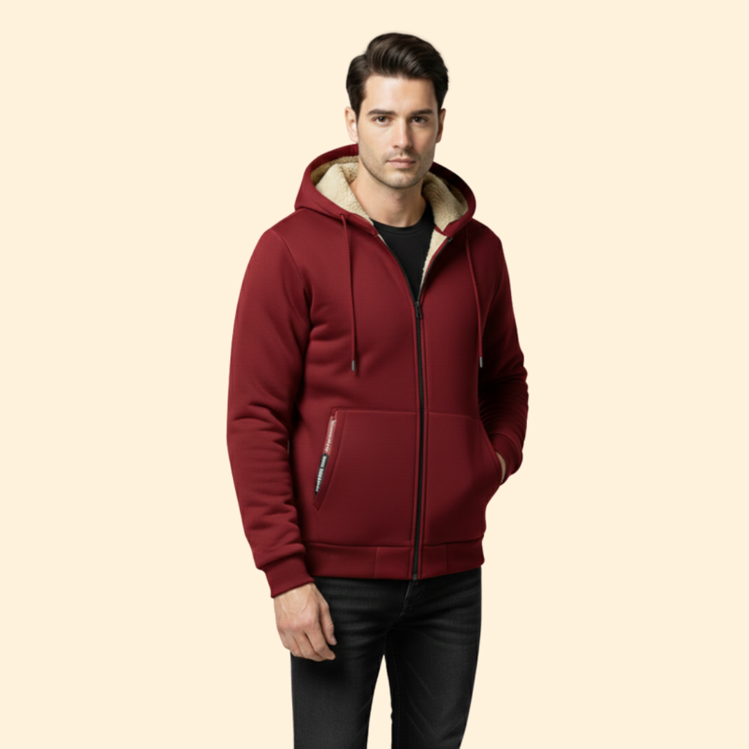 Men’s Zip Jacket with Adjustable Hood