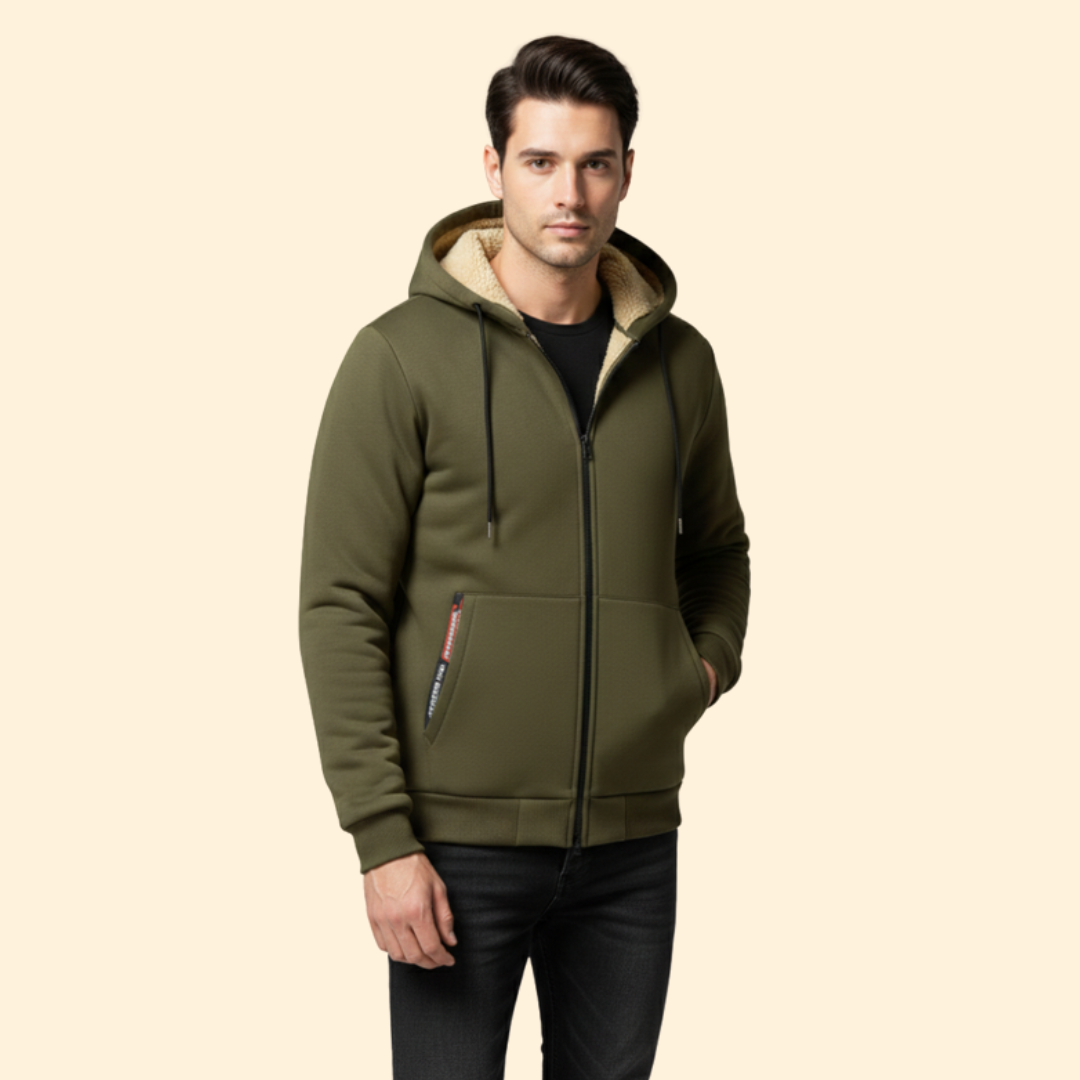 Men’s Zip Jacket with Adjustable Hood