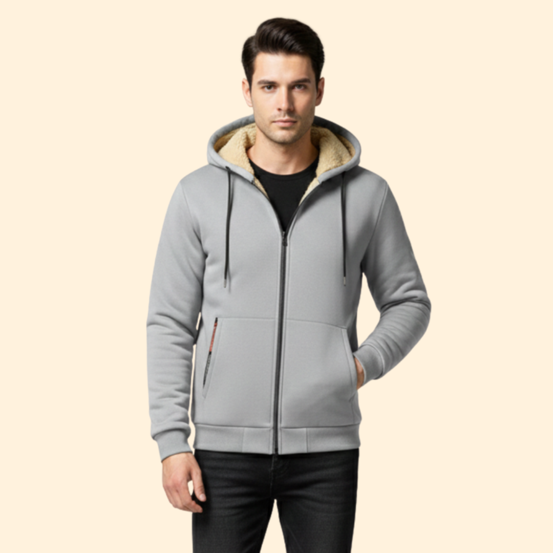 Men’s Zip Jacket with Adjustable Hood