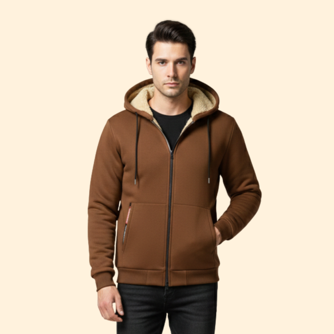 Men’s Zip Jacket with Adjustable Hood
