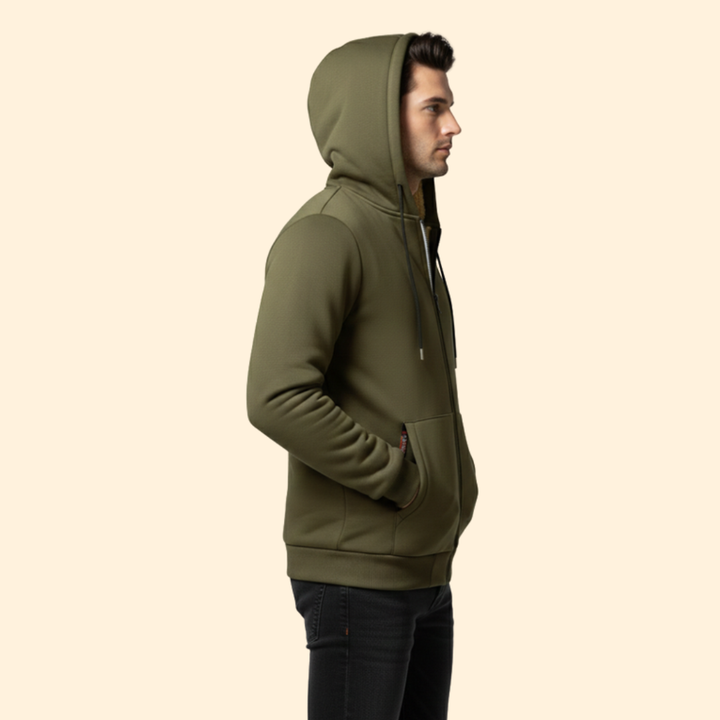 Men’s Zip Jacket with Adjustable Hood
