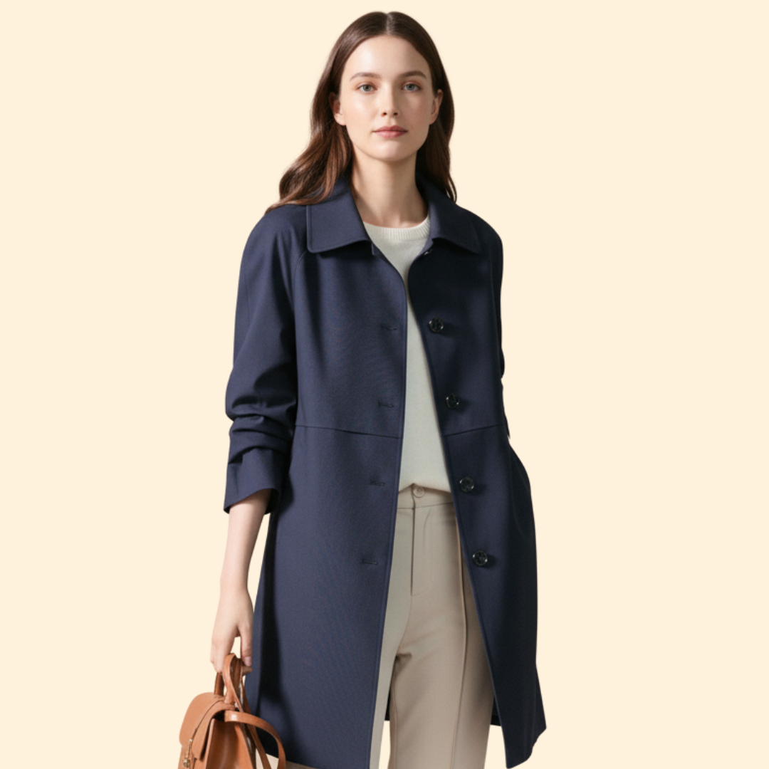 Women’s Mid Length Coat with Button Front