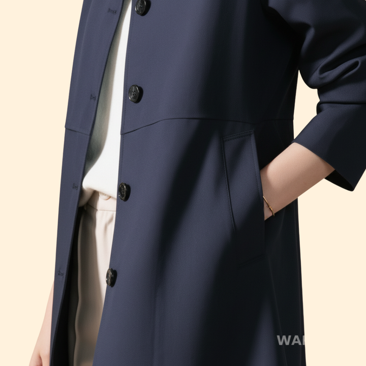 Women’s Mid Length Coat with Button Front