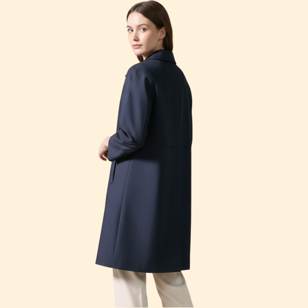 Women’s Mid Length Coat with Button Front