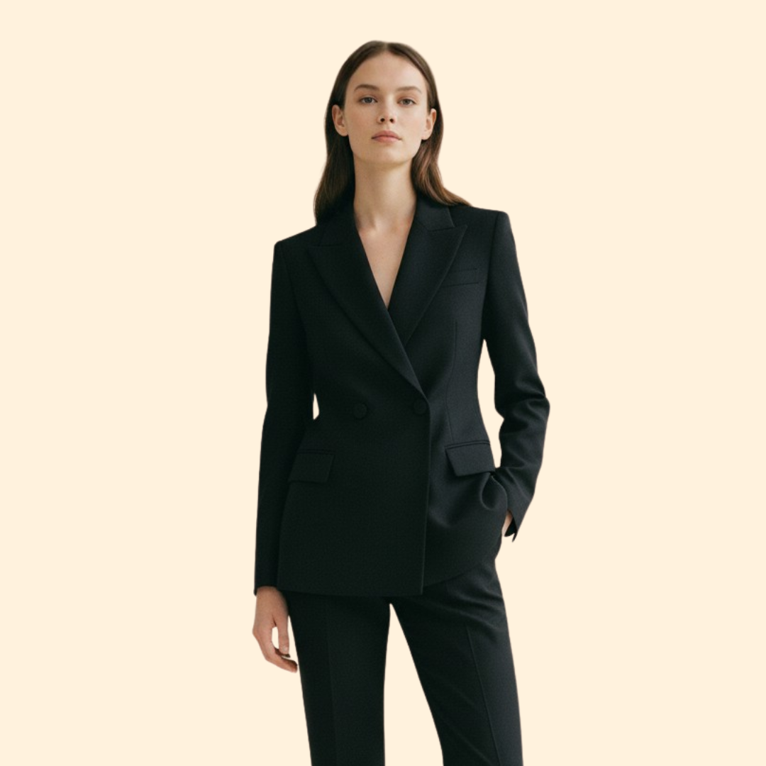 Women’s Suit Set with Notched Lapel Design