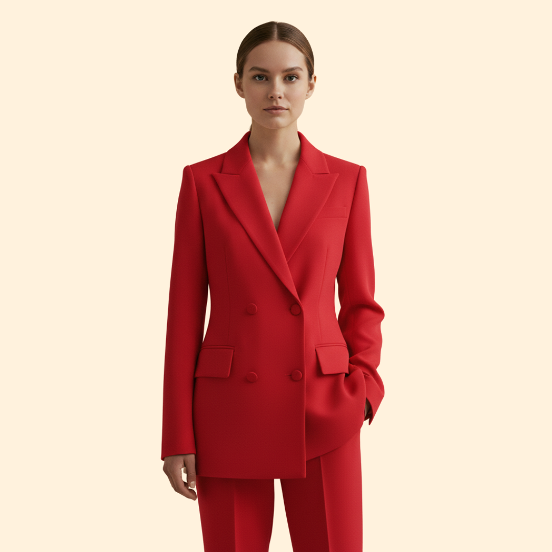 Women’s Suit Set with Notched Lapel Design