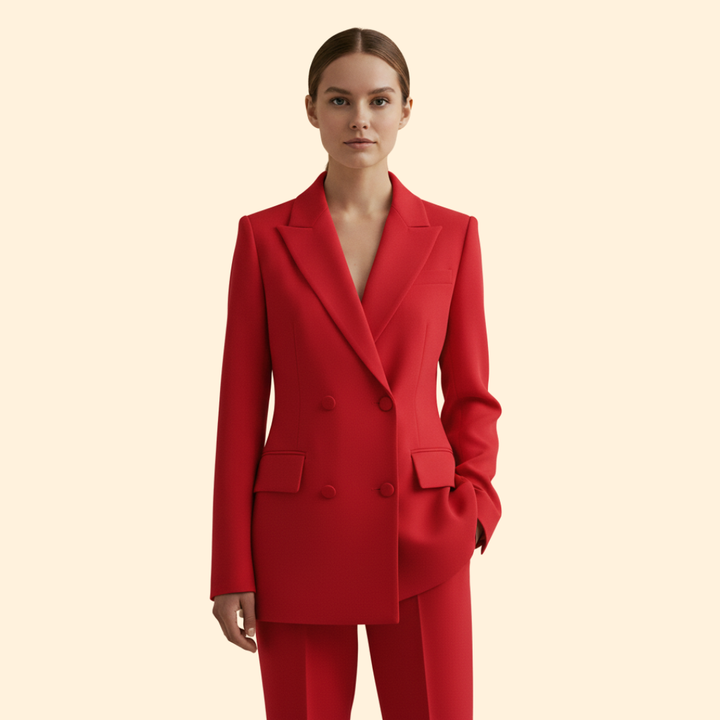Women’s Suit Set with Notched Lapel Design