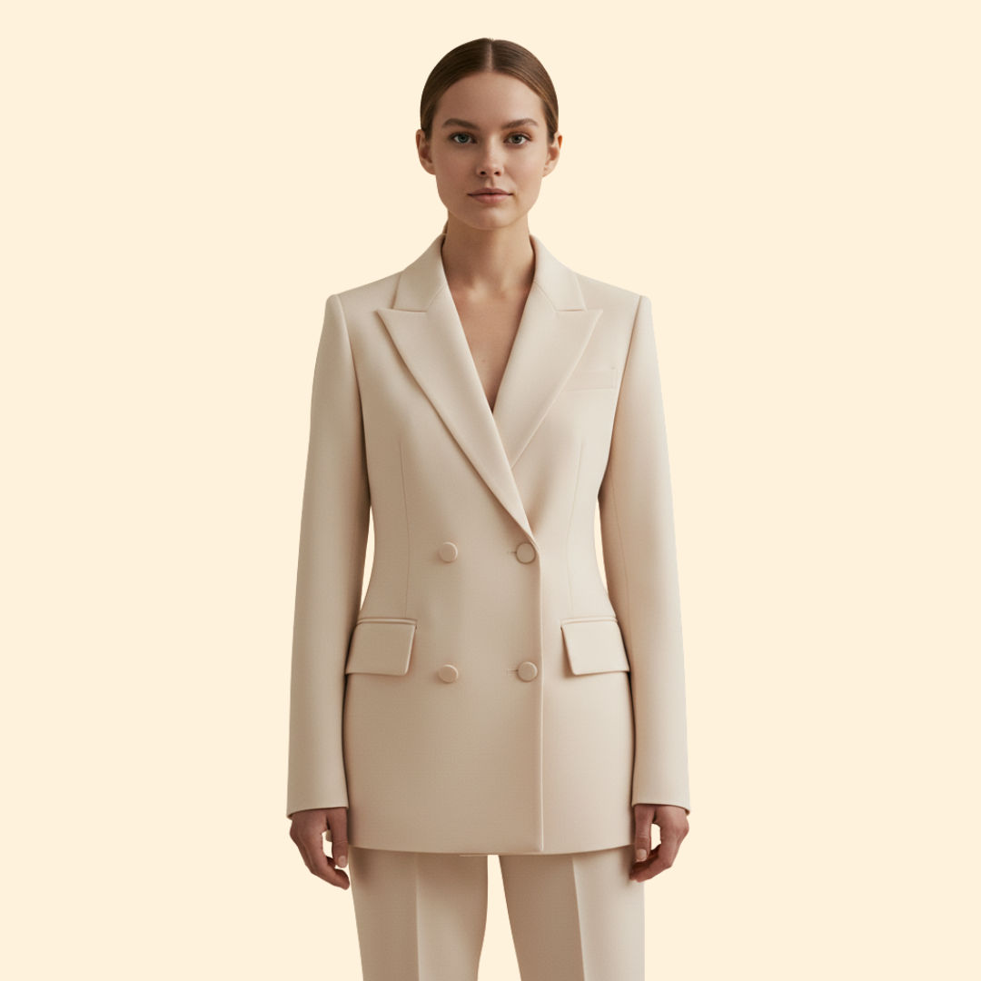 Women’s Suit Set with Notched Lapel Design