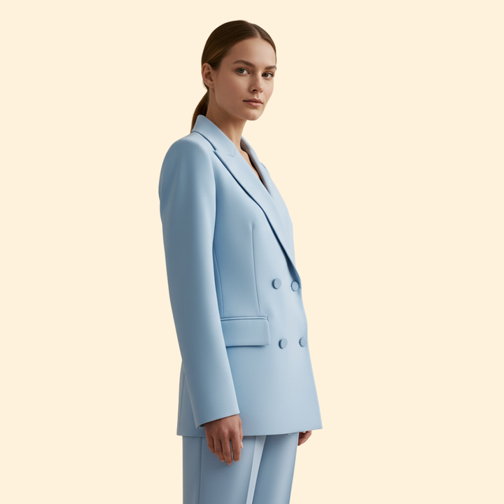 Women’s Suit Set with Notched Lapel Design