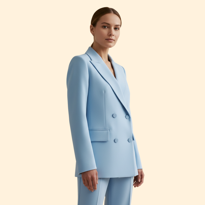 Women’s Suit Set with Notched Lapel Design