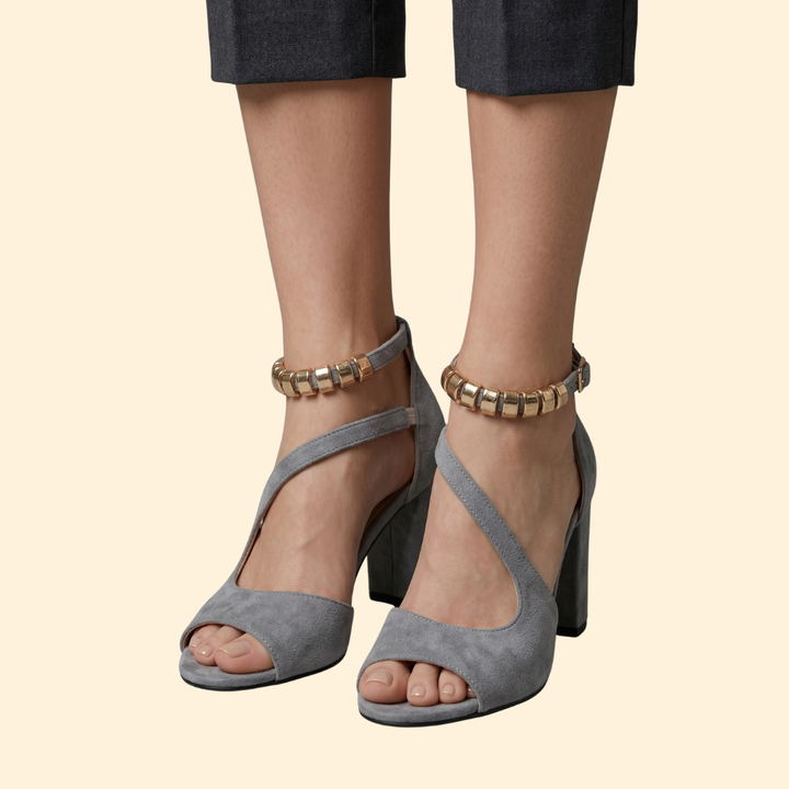 Women's Asymmetric Strap Pumps