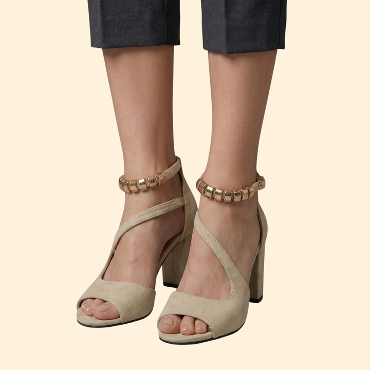 Women's Asymmetric Strap Pumps