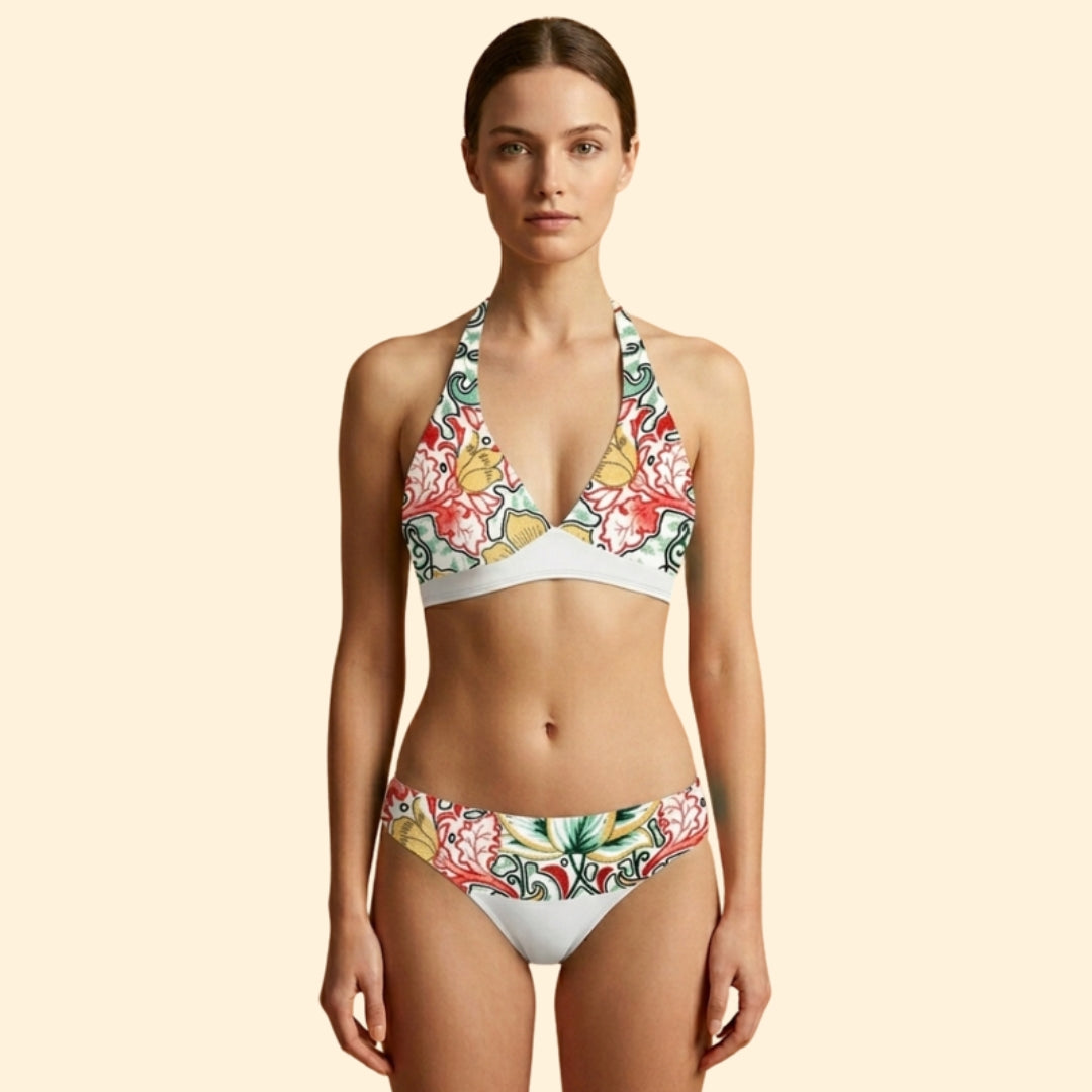 Women’s Backless Bikini with Halterneck Design