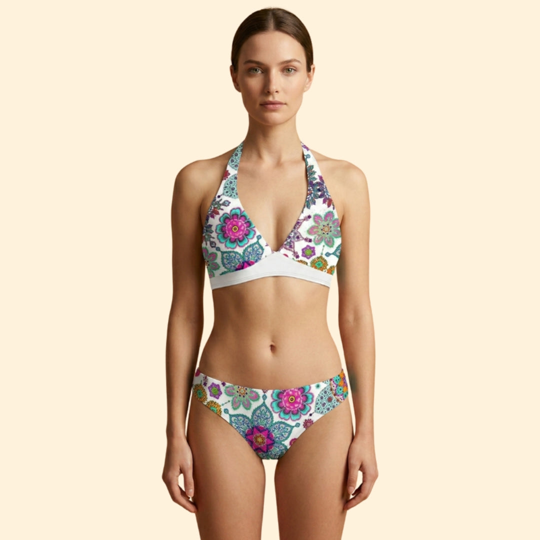 Women’s Backless Bikini with Halterneck Design