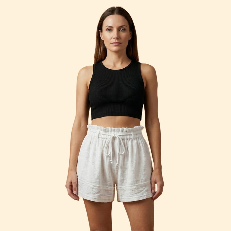 Women’s Beach Shorts with Drawstring Detail