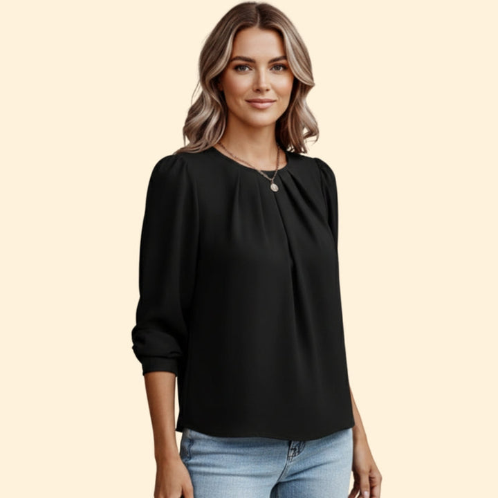 Women’s Blouse with Gathered Neckline