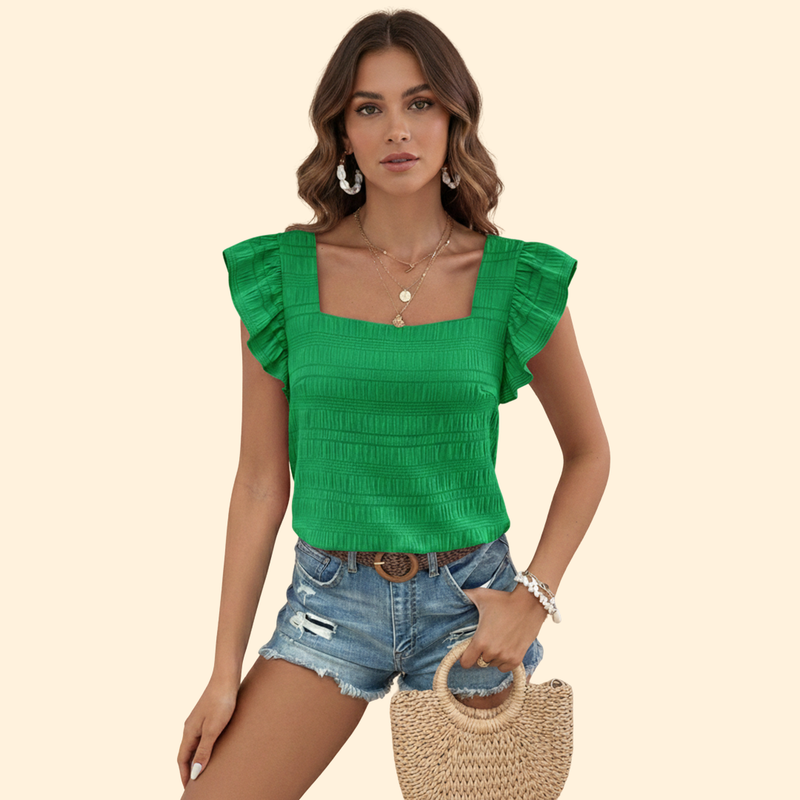 Women’s Blouse with Square Neckline