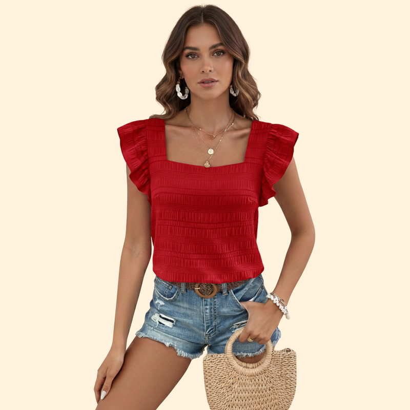 Women’s Blouse with Square Neckline