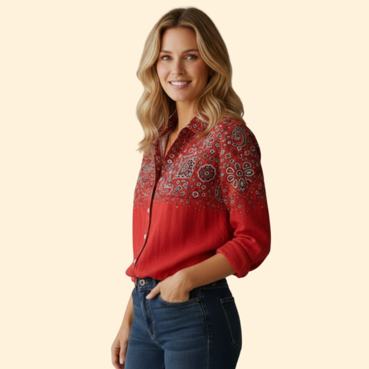 Women’s Button-Down Shirt with Classic Collar