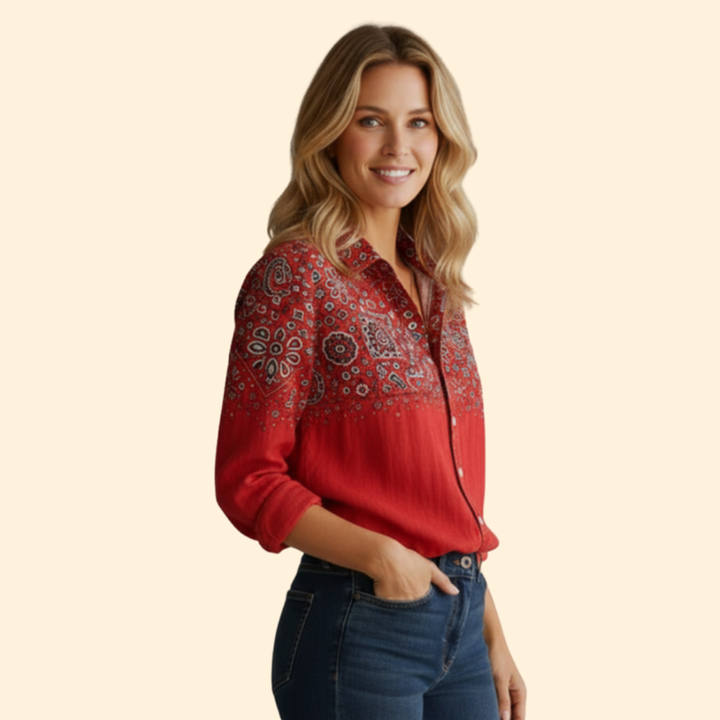 Women’s Button-Down Shirt with Classic Collar