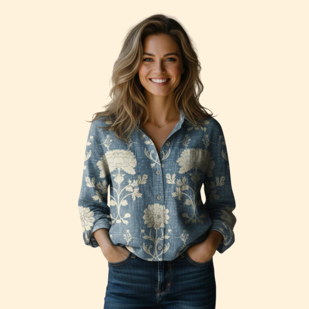 Women’s Button-Down Shirt with Classic Collar