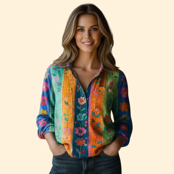 Women’s Button-Down Shirt with Classic Collar