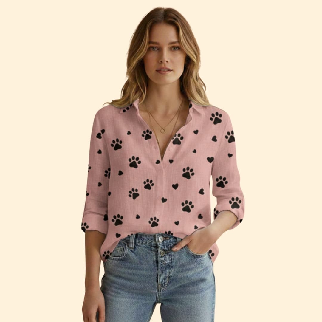 Women’s Button-up Blouse with Long Sleeve