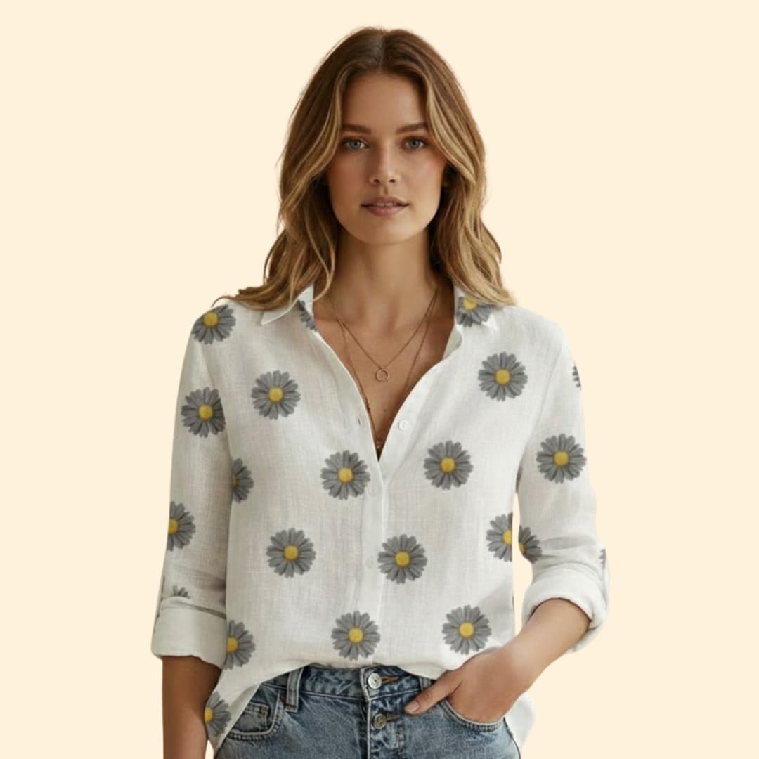 Women’s Button-up Blouse with Long Sleeve