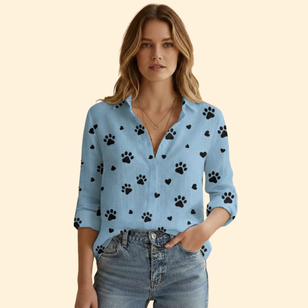 Women’s Button-up Blouse with Long Sleeve