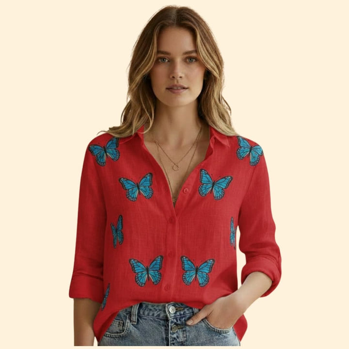 Women’s Button-up Blouse with Long Sleeve