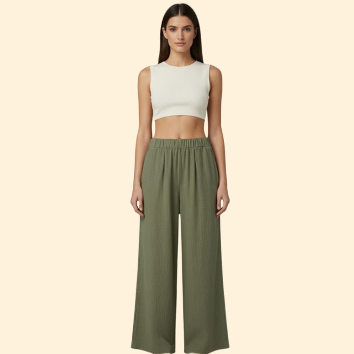 Women’s Casual Trousers with Relaxed Fit Waist