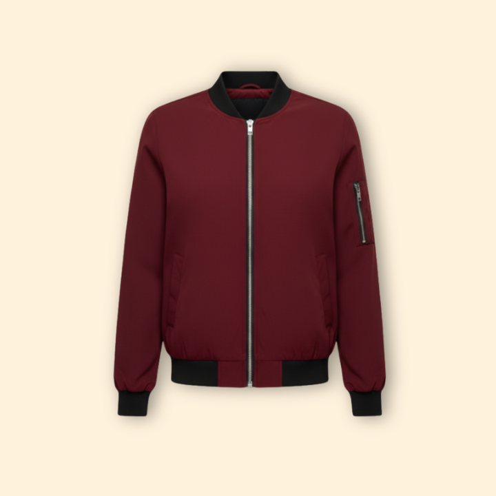 Women’s Bomber Jacket with Ribbed Cuffs