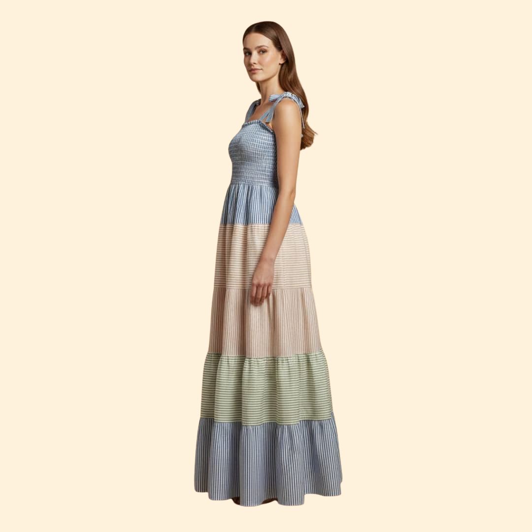Women's Color-Block Maxi Dress