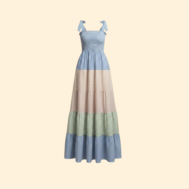 Women's Color-Block Maxi Dress