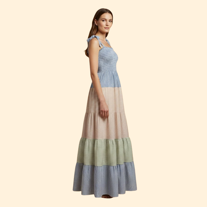 Women's Color-Block Maxi Dress