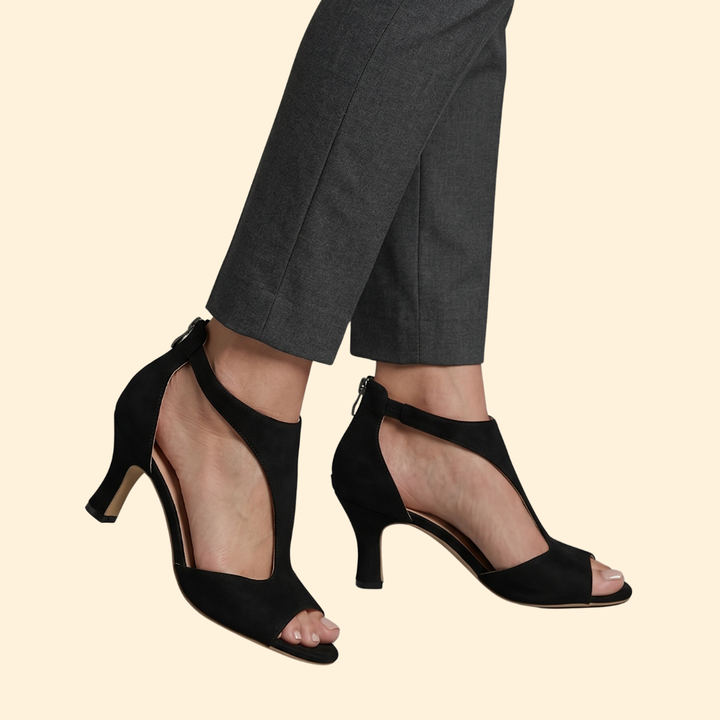 Women's Cutout heeled with Zipper