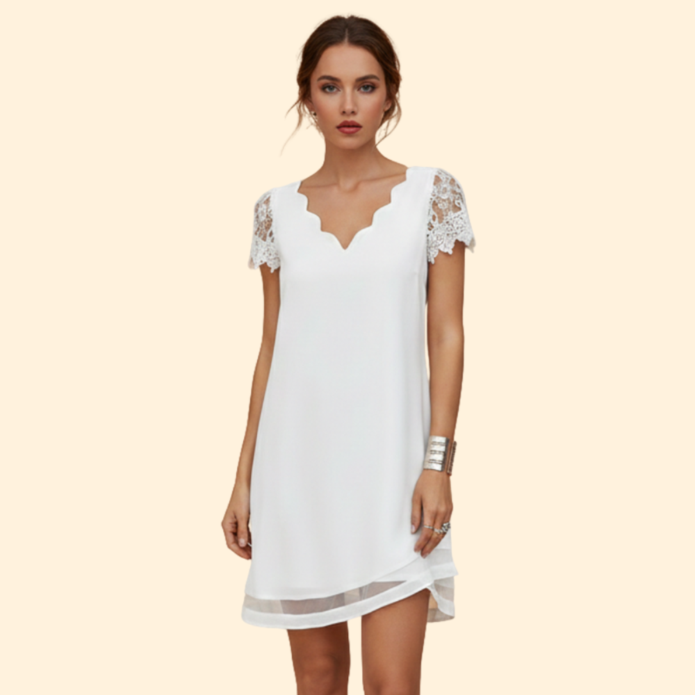Women’s Elegant Lace V-Neck Dress