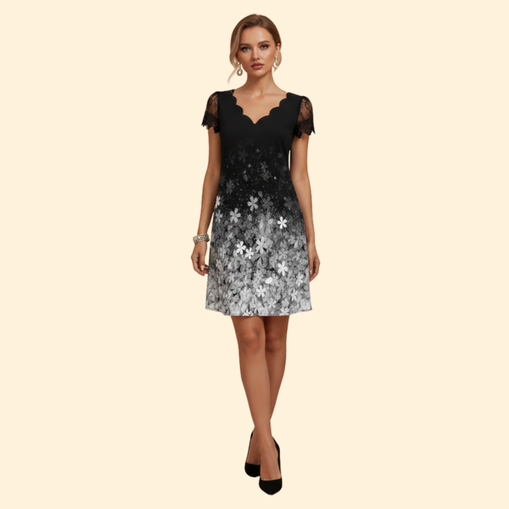 Women’s Elegant Lace V-Neck Dress