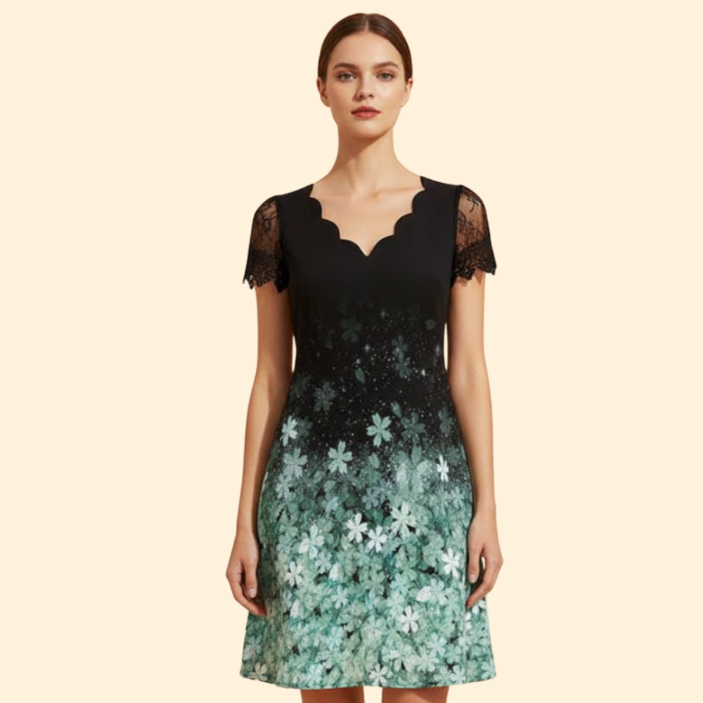 Women’s Elegant Lace V-Neck Dress