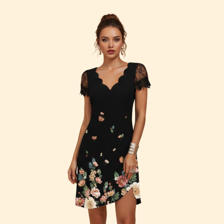 Women’s Elegant Lace V-Neck Dress