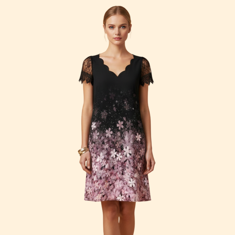 Women’s Elegant Lace V-Neck Dress