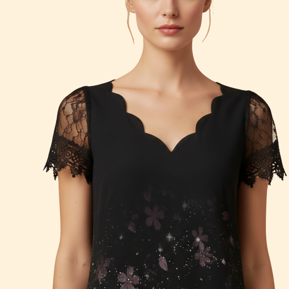 Women’s Elegant Lace V-Neck Dress